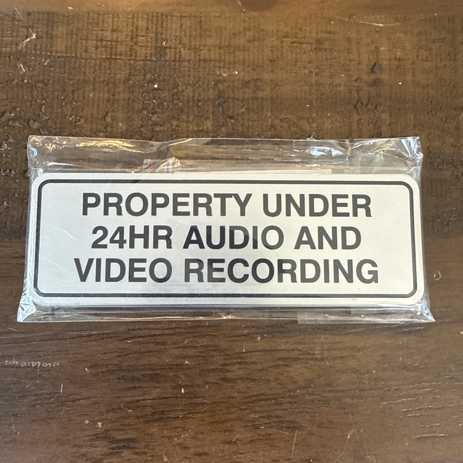 5 Pack Standard Property Under 24hr Audio Video Recording Sign 2″ X 6″