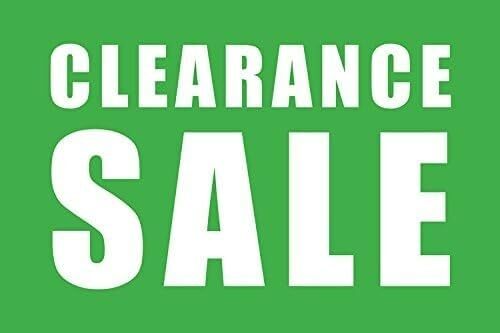 Clearance Sale Business Retail Counter Informational Sign | Plastic | 12″w x 8″h
