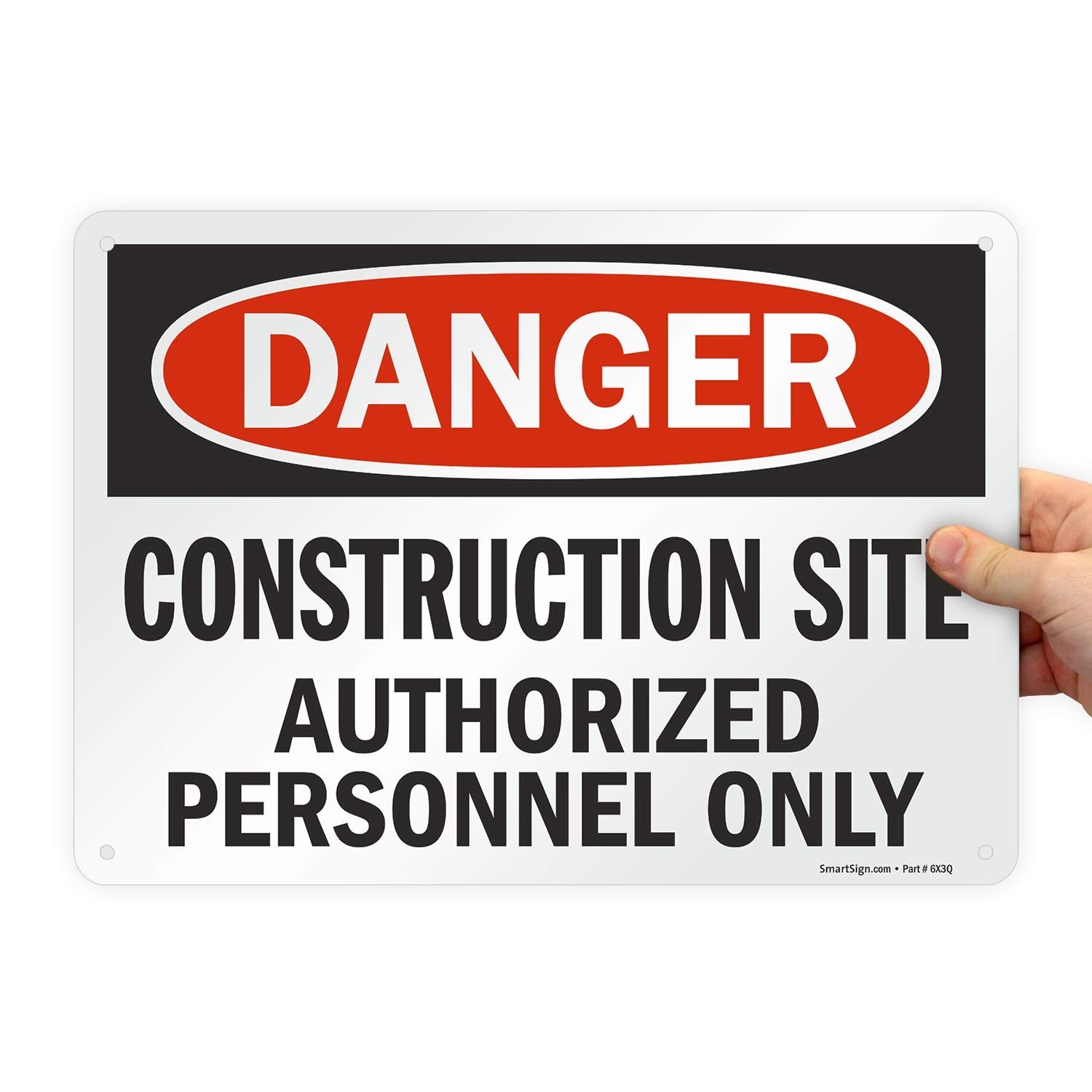 1 PCS Danger Construction Site Authorized Personnel Only Sign 10×14 Aluminum