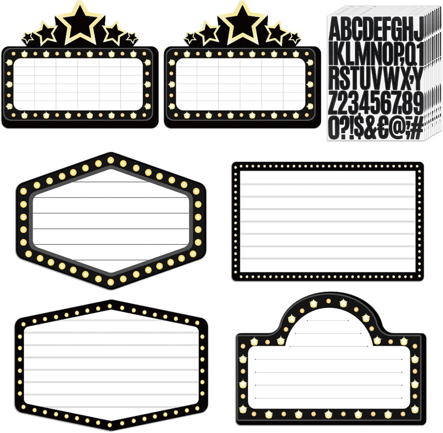 Wedding Bottle Service Sign Set – 6 Pack, 17.72” x 12.8”, Black