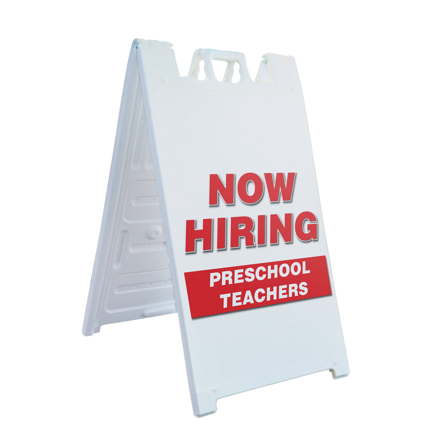A-frame Sidewalk Now Hiring Preschool Teachers 24″ x 36″ Double Sided A-Frame Si