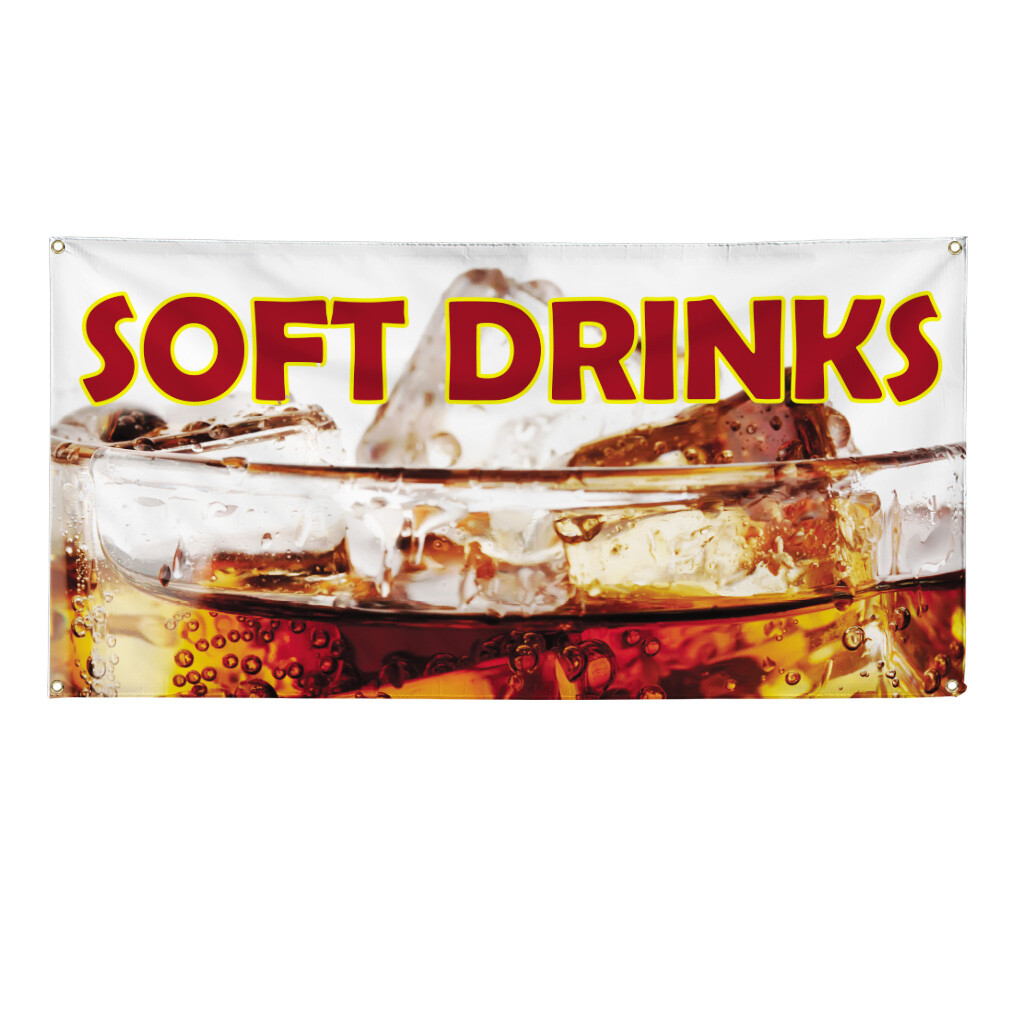 Vinyl Banner Multiple Sizes Soft Drinks Outdoor Advertising Printing Outdoor