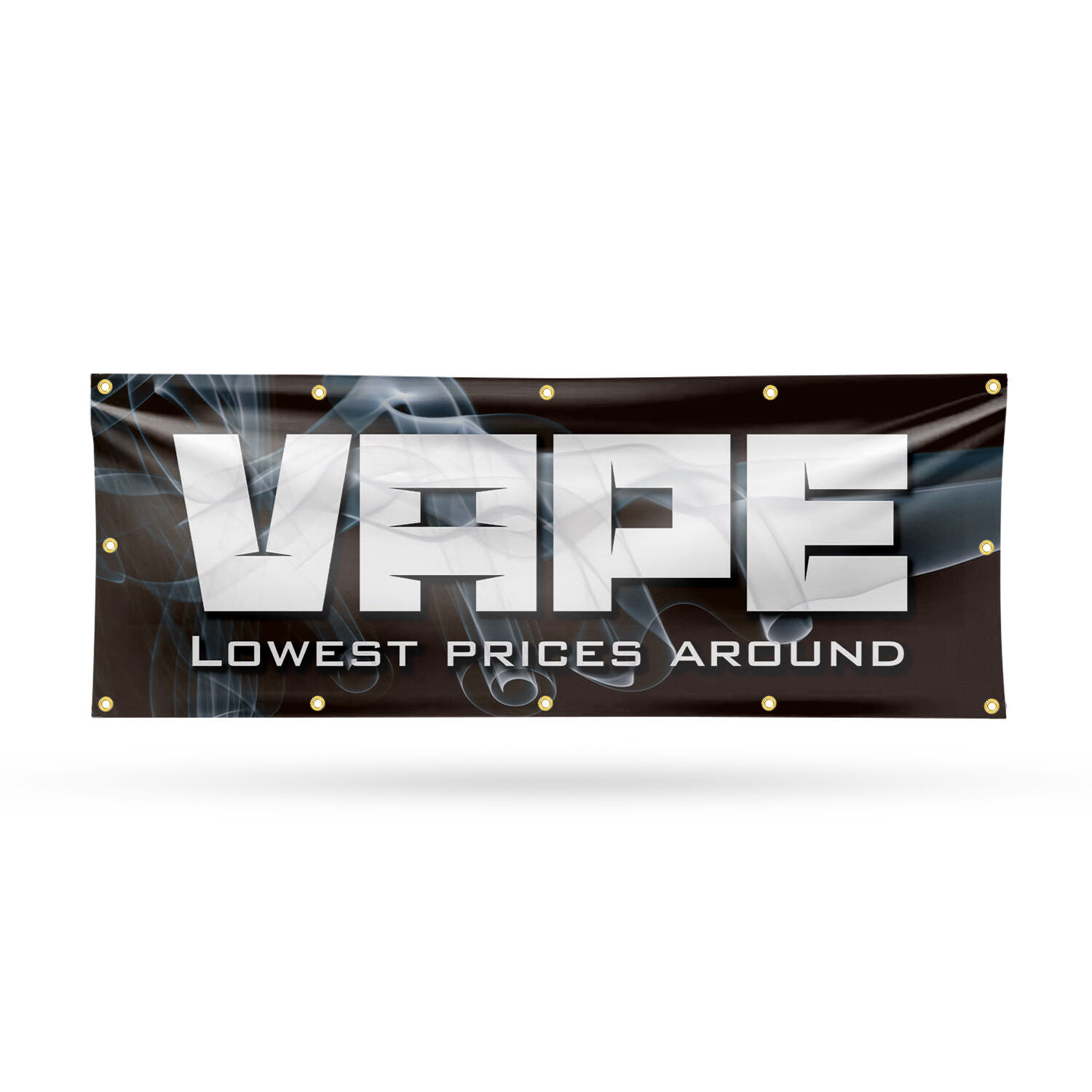 Vape Shop Lowest Prices Vinyl Banner Sign with Metal Grommets Heavy-Duty