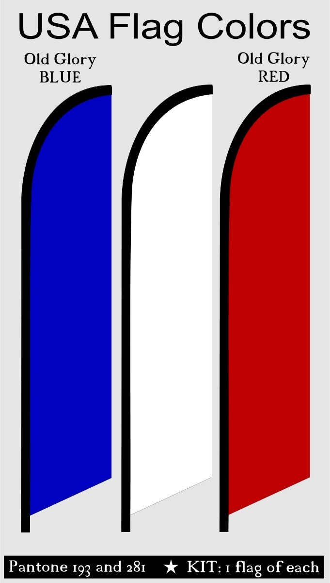USA flag Old Glory colors SWOOPER FEATHER FLAG BANNER SIGN