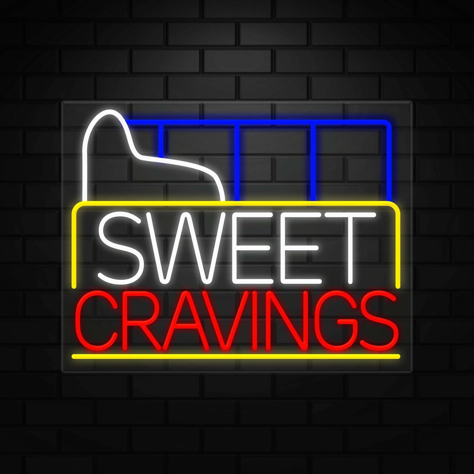Sweet Cravings Neon Sign for Retail Displays | LED Flex Neon | 31″W x 24″H x 1″D