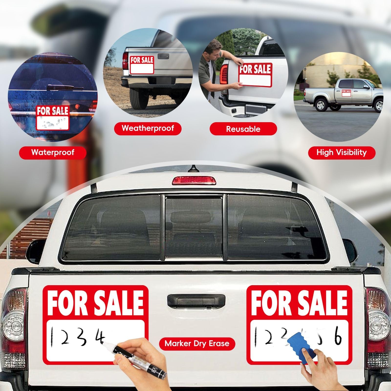 VAMIGO 1 Pack for Sale Sign Car, Magnetic for Sale Signs for Vehicles | Magne…