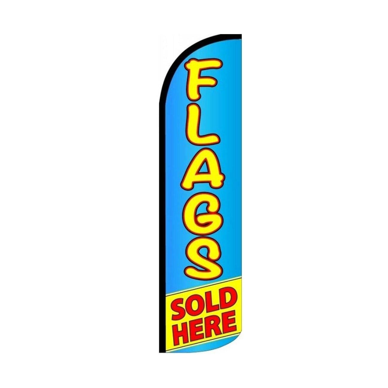 Flags Sold Here Swooper Flutter Windless Feather Flag | 3ft W x 11.5ft Tall