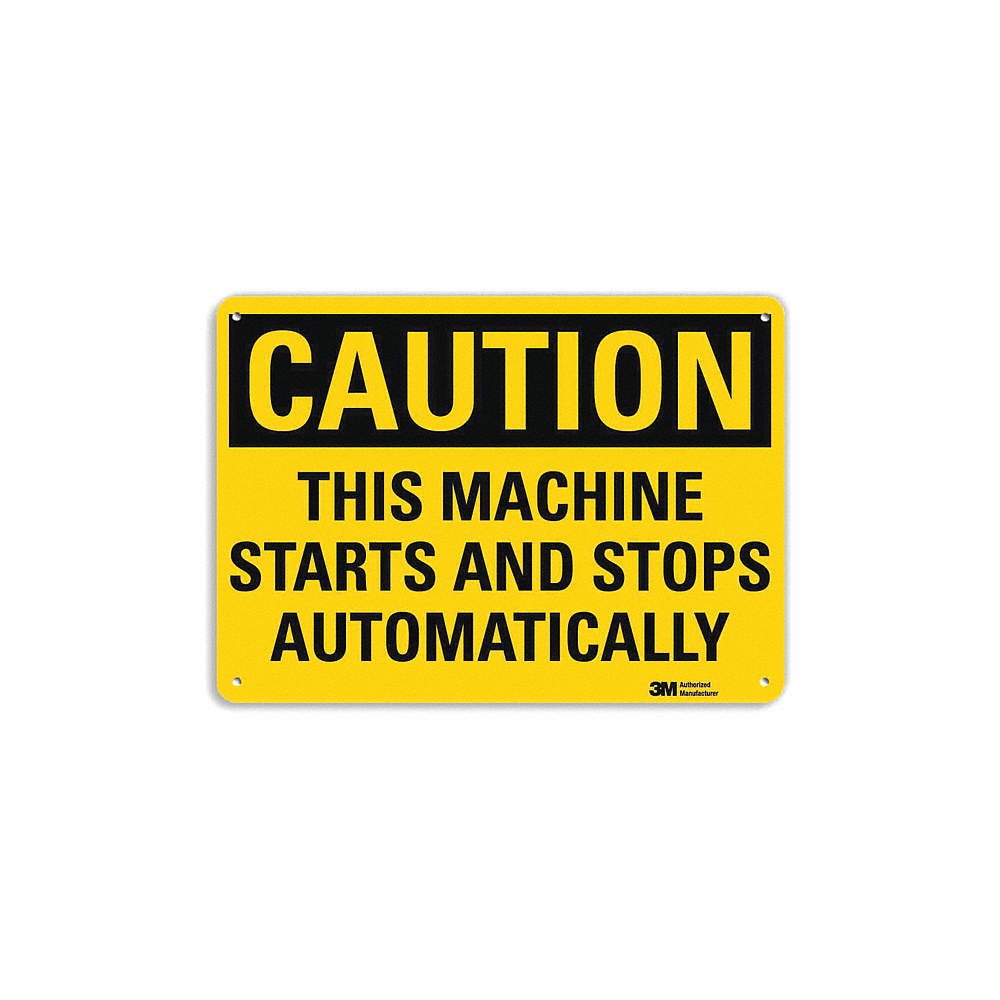 LYLE U4-1715-NA_10x7 Caution Sign,7 in x 10 in,Aluminum 462P17