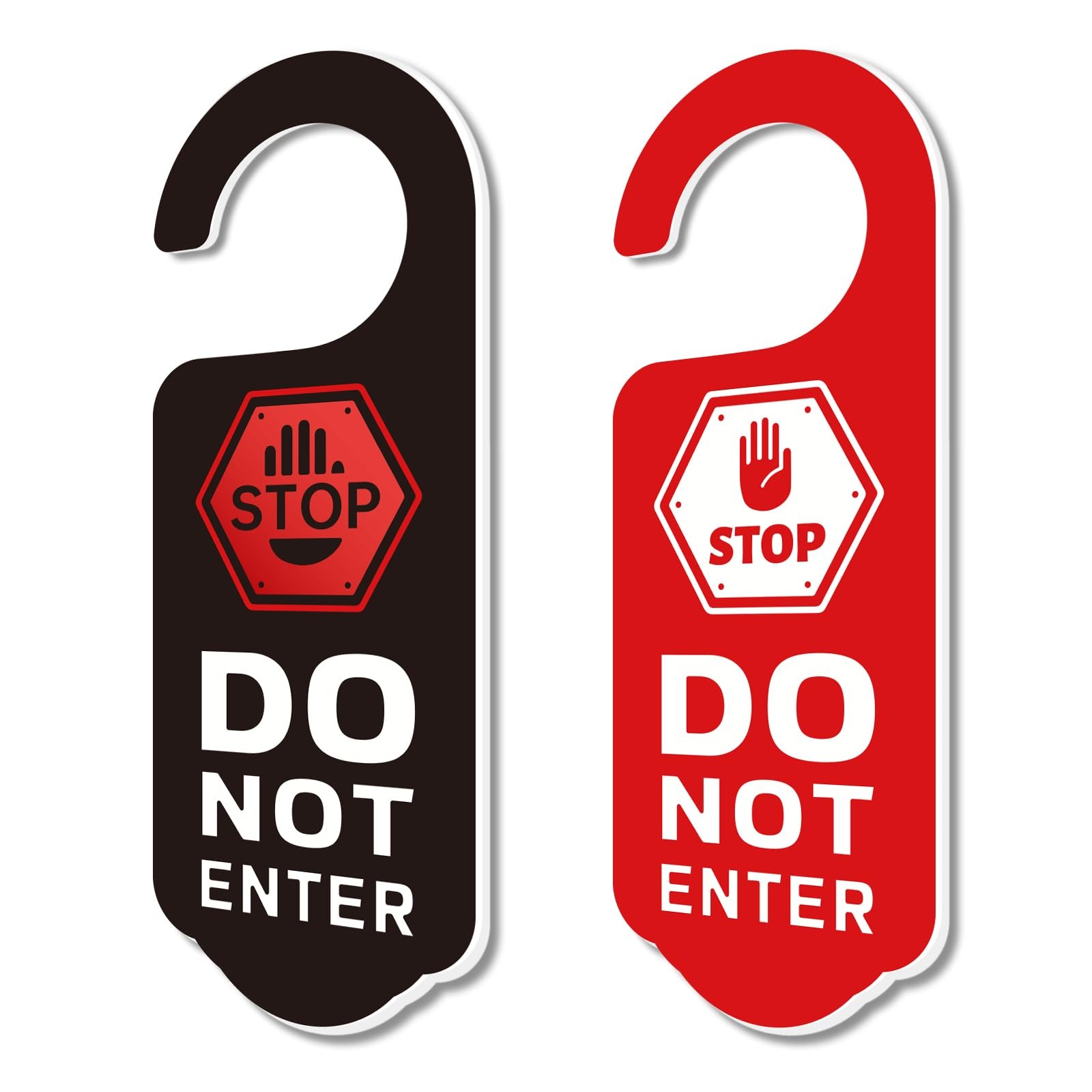 2 PCS Stop Do Not Enter Door Hanger Sign Acrylic Engraved Office Home Meeting