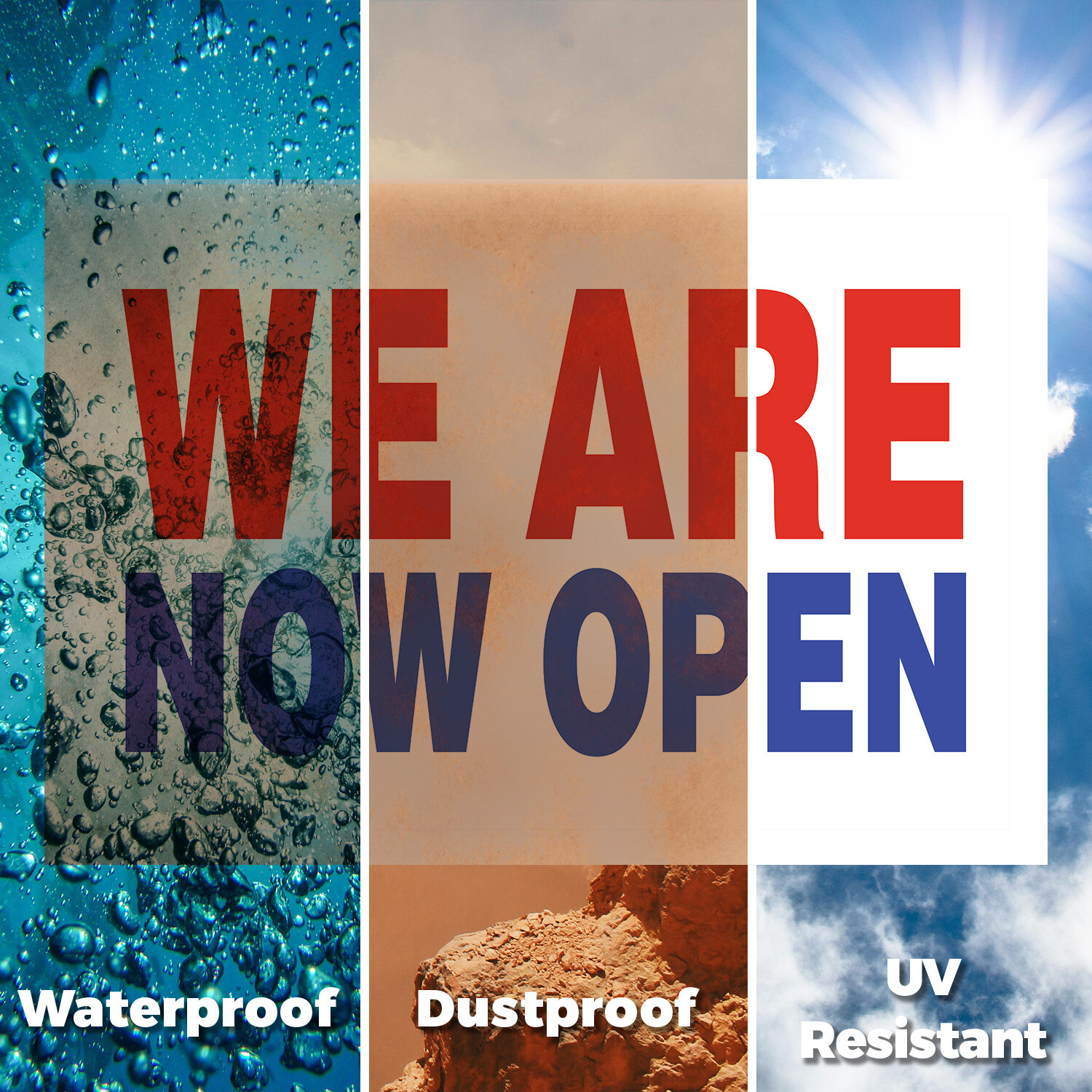 We Are Now Open Yard Sign Grand Opening, Professional Display, Bold Messaging