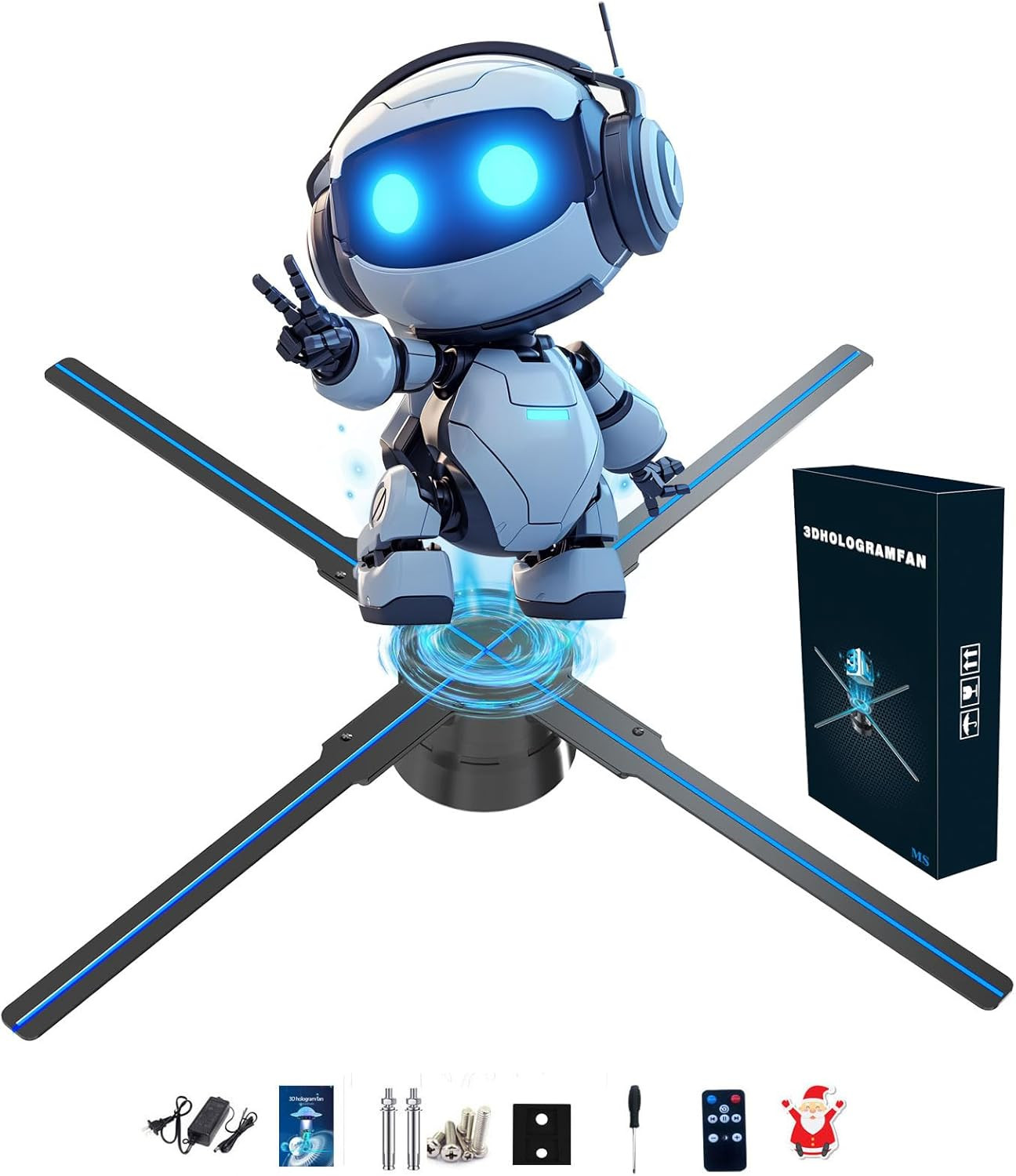 3D Fan,18.1 Inch 2000*1444PX Resolution Fan Projector Advertising Display for