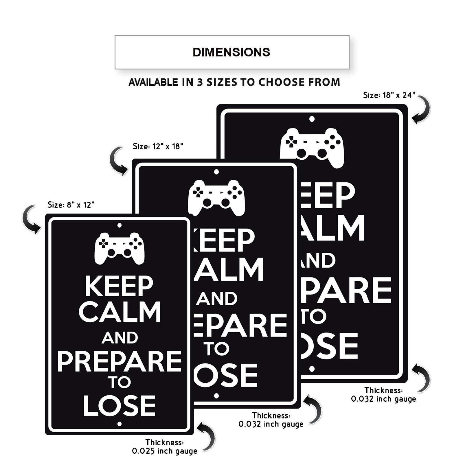 Keep Calm And Prepare To Lose Do Not Disturb Gamer Inside Aluminum Metal Sign