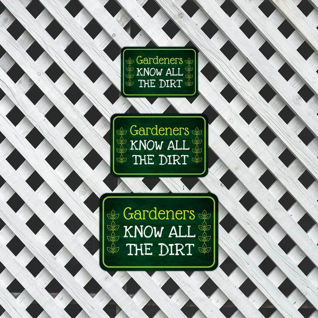 Classic Framed Plus Gardeners Know All The Dirt Door or Wall Sign