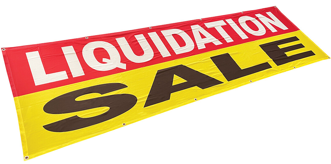 3×10 ft LIQUIDATION SALE Banner Sign – Polyester Fabric ryb