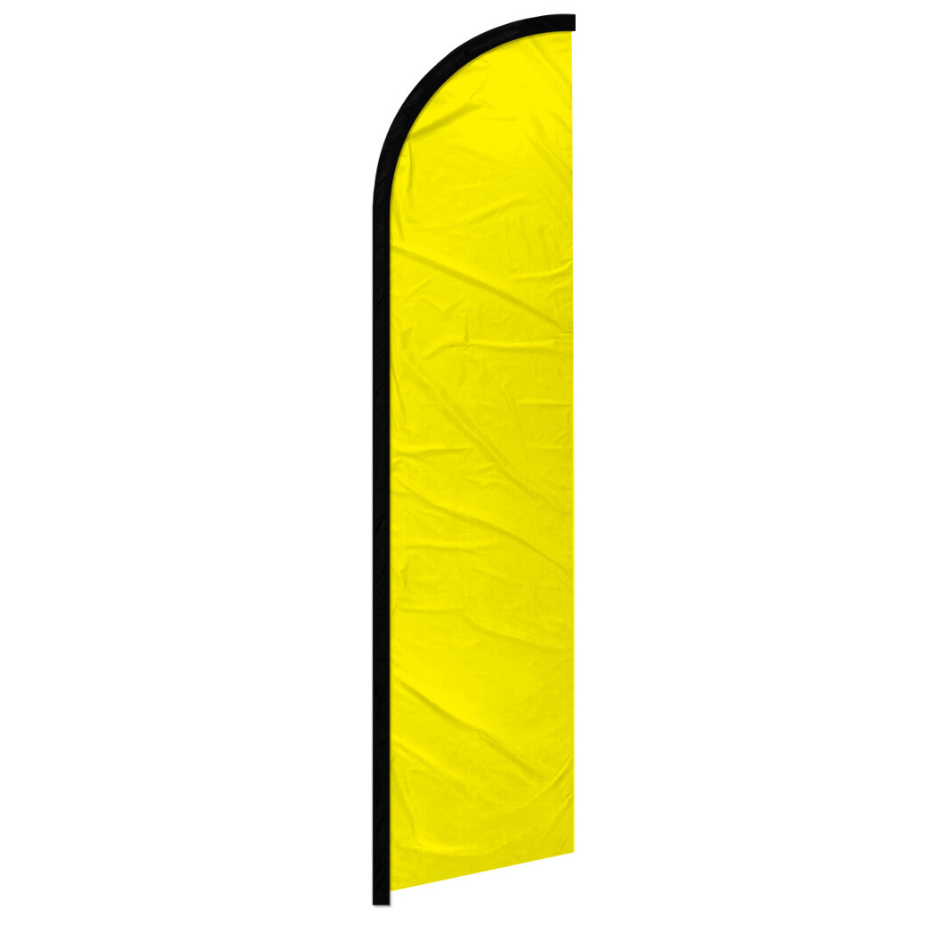 Solid Color Yellow Full Curve Windless Swooper Flag Yellow Flag