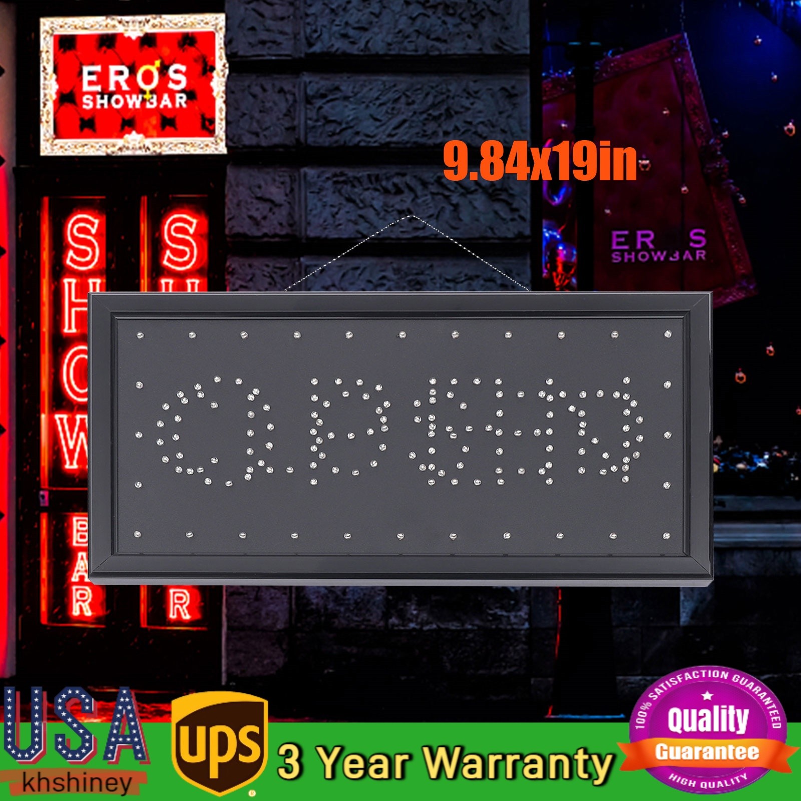 Interchangeable OPEN and CLOSED LED Sign Neon Super Bright for Store Shop