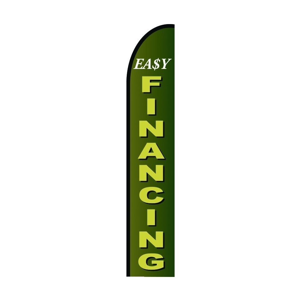 Easy Financing Feather Flag Banner Outdoor Advertising Sign 11.5ft FLAG ONLY
