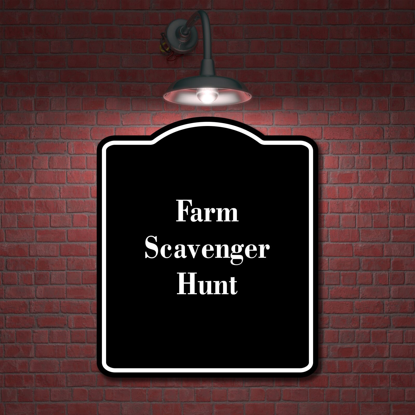 Farm Safety Workshops for Kids BLACK Aluminum Composite Sign
