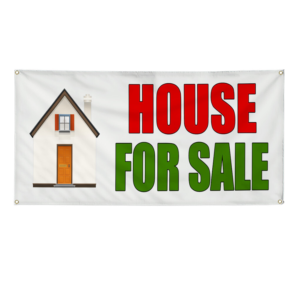 Vinyl Banner Multiple Sizes House for Sale Real Estate Business Sales Outdoor