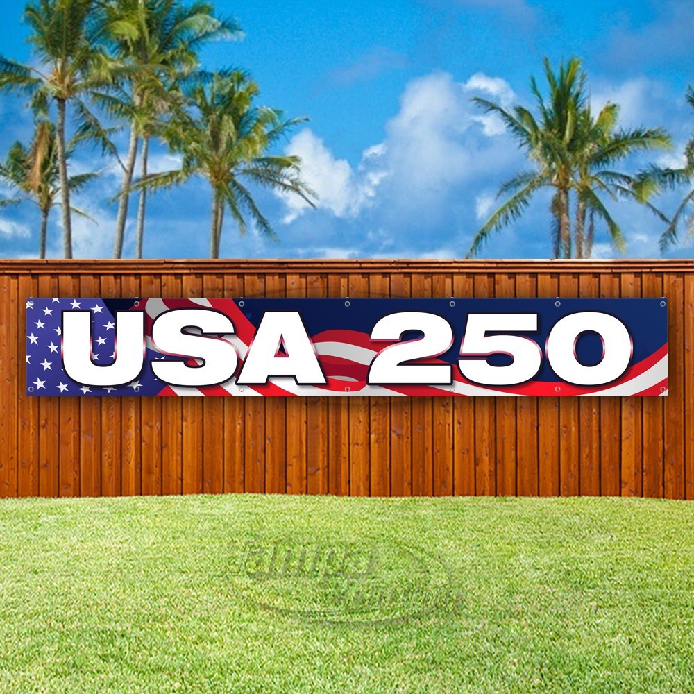 USA 250 Advertising America Independence Vinyl Banner Flag Sign USA XL02495
