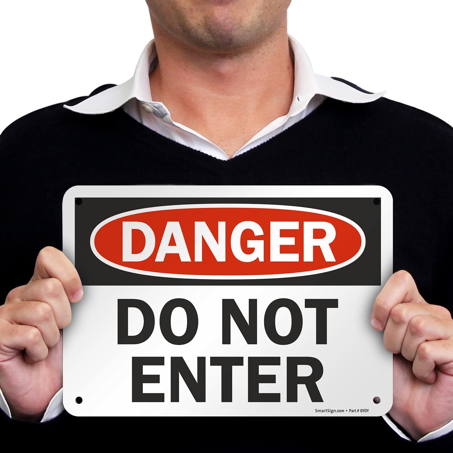 Danger Do Not Enter Sign 7×10 Inch Aluminum Wall Door Safety Warning Sign