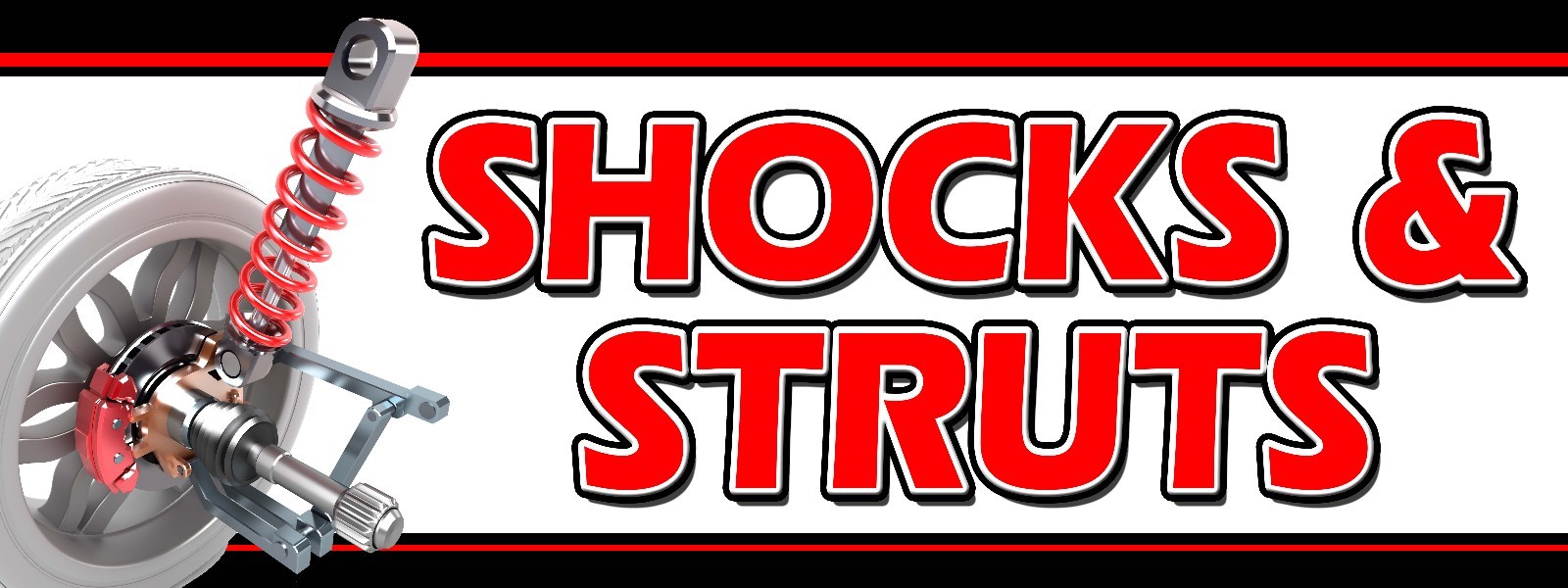 Shocks & Struts Banner 24″x64″ Free Shipping & Customization, Ready to Hang!