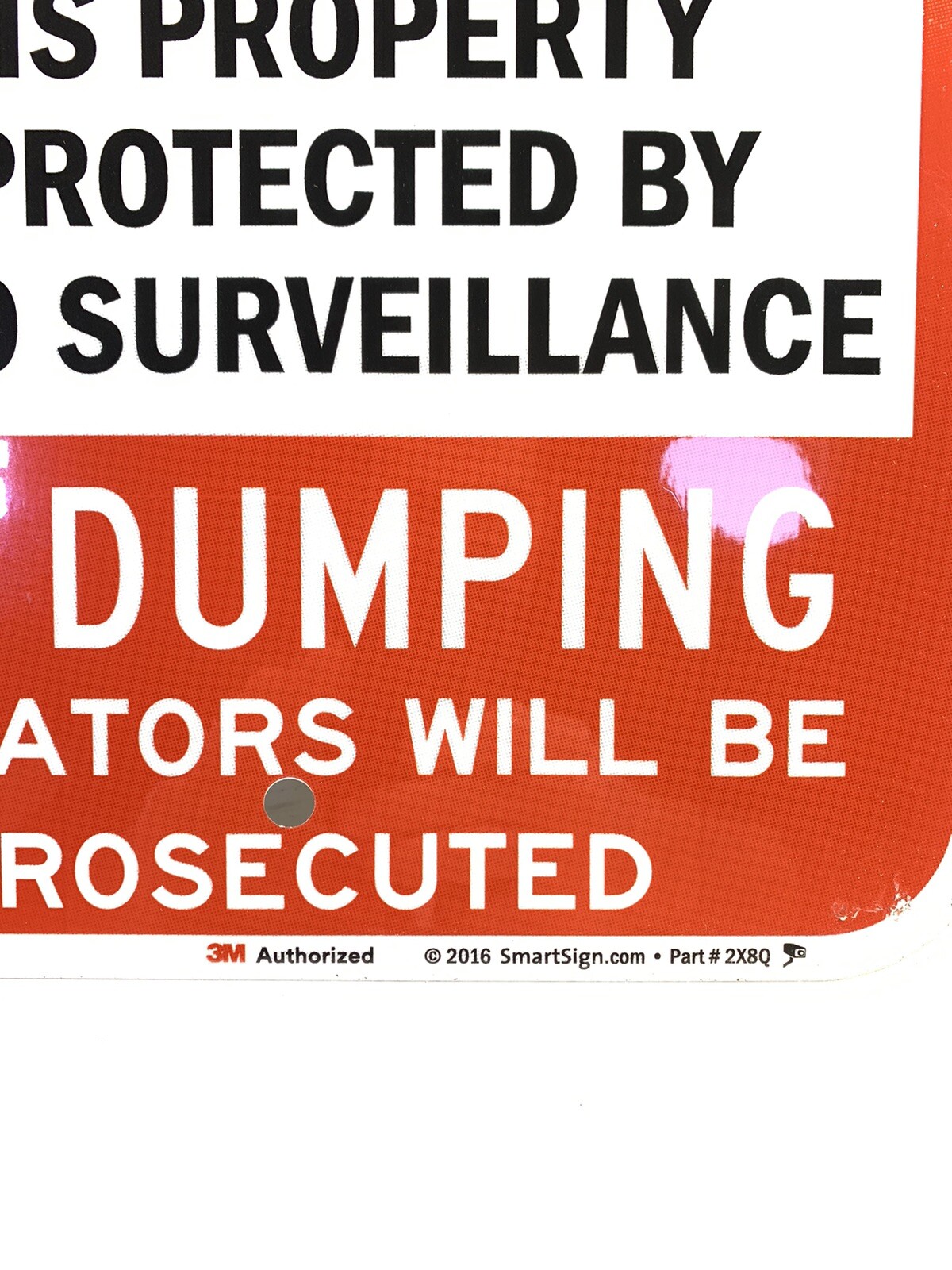 12×18 Metal Sign No Dumping Property Video Surveillance Violators prosecuted