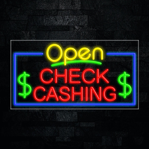 Check Cashing LED Neon Sign 33″L x 18″H #35656