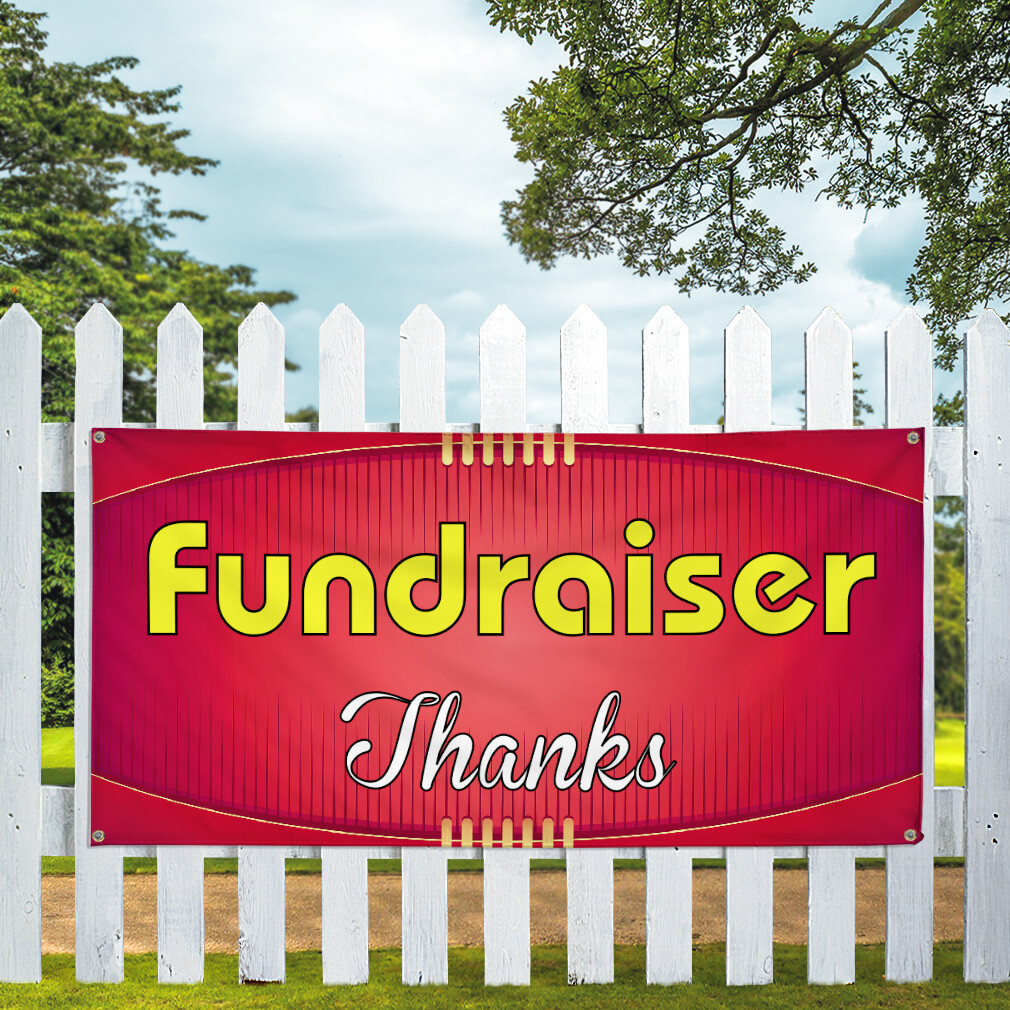 Vinyl Banner Multiple Sizes Fundraiser Thanks Advertising Printing A Business