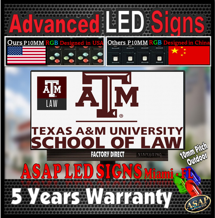 LED Sign Outdoor Board Full Color Programmable LED Board 3 ft x 6 ft LEDSign-USA