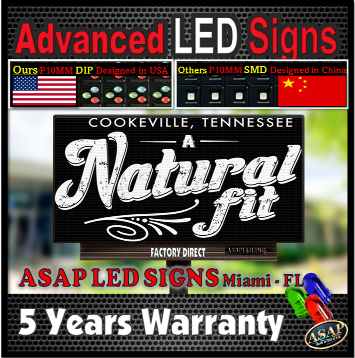LED Digital Sign Outdoor Board Full Color Programmable 180″ x 44″ – Made in USA